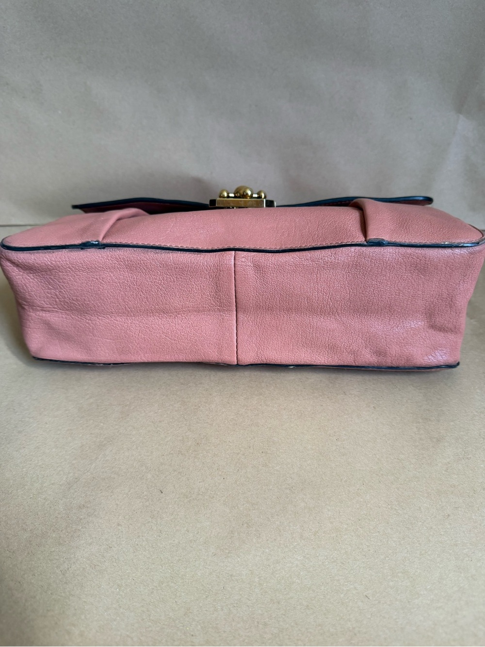 Chloe Coral Orange Leather Large Elsie Shoulder Bag - Picture 10 of 13